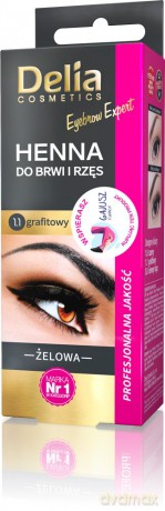 Delia Cosmetics Henna do brwi żelowa 1.1 grafit 1op.