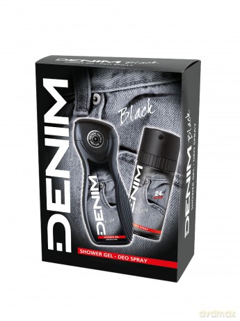 Denim Black Zestaw prezentowy (Deo spray 150 ml + Żel pod prysznic 250 ml)