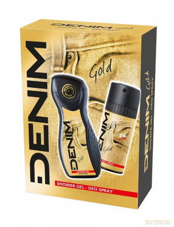 Denim Gold Zestaw prezentowy (dezodorant spray 150 ml i żel pod prysznic 250 ml)