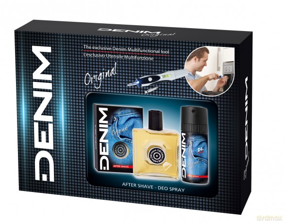 Denim Original Zestaw prezentowy (woda po goleniu 100 ml,dezodorant spray 150 ml oraz urządzenie wielofunkcyjne)