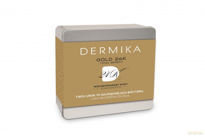 Dermika Zestaw prezentowy Gold 24K Total Benefit (krem - maska na noc 50 ml + płyn micelarny HC 150 ml)
