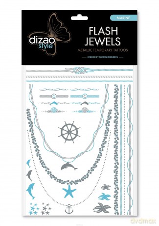 Dizao Flash Jewels Tatuaż krótkotrwały "Morze"