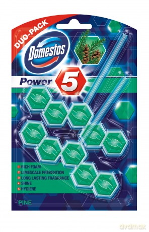 Domestos Pine DUO Kostka WC Power 5 koszyk 2 x 55 g