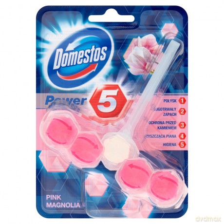 Domestos Pink Magnolia Kostka WC Power 5 koszyk 55 g