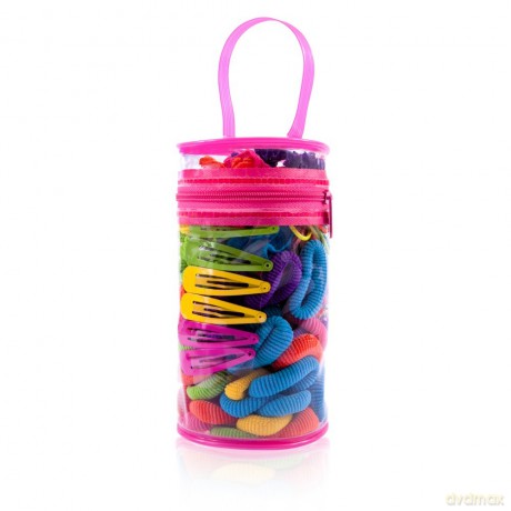 Donegal Zestaw kolorowych ozdób do włosów Baby Color Set (FA - 5509) 1op - 500szt.