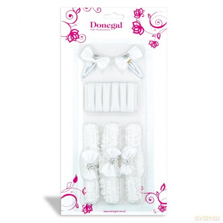 Donegal Zestaw ozdób do włosów Honey (FA - 5484) 1op - .11szt.