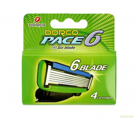 Dorco Pace 6 Wkłady do maszynki systemowej męskiej - 6 ostrzy 1op. - 4szt