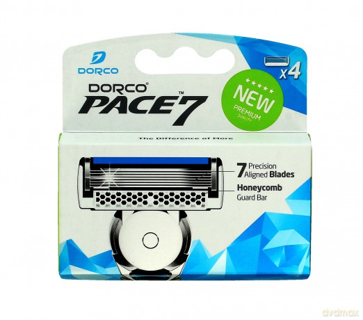 Dorco Pace 7 Wkłady do maszynki systemowej męskiej - 7 ostrzy 1op. - 4szt