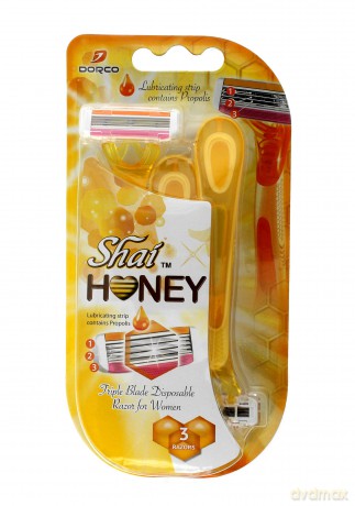 Dorco Shai 3 Honey Maszynka jednorazowa damska - 3 ostrza 1op. - 3szt
