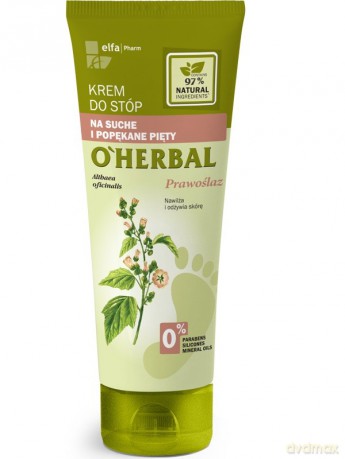 Elfa Pharm O'Herbal Krem na suche i popękane pięty Prawoślaz 75 ml