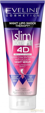 Eveline 4D slim Extreme Superskoncentrowane Nocne Serum antycellulitowe 250 ml