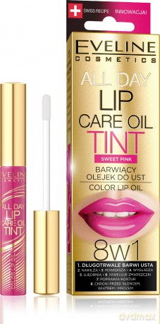 Eveline All Day Lip Care Oil Tint Barwiący Olejek do ust 8w1 nr 05 Sweet Pink 7ml