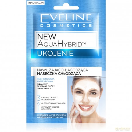 Eveline Aqua Hybrid Ukojenie Maseczka nawilżająco - łagodząca chłodząca - saszetka 2x5 ml