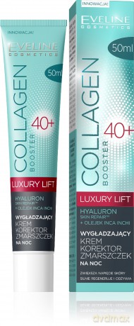 Eveline Collagen Booster 40 + Krem wygładzający na noc 50 ml