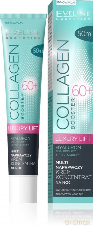 Eveline Collagen Booster 60 + Krem - koncentrat naprawczy na noc 50 ml
