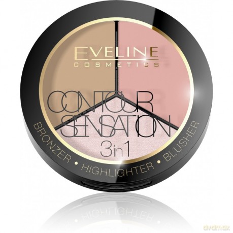 Eveline Contour Sensation Puder 3w1 nr 1 Pink Beige 1szt