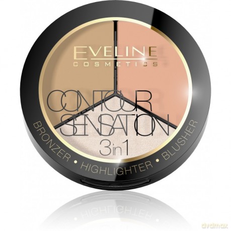 Eveline Contour Sensation Puder 3w1 nr Peache Beige 1szt