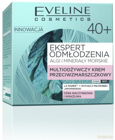 Eveline Ekspert Odmłodzenia 40+ Krem multiodżywczy przeciwzmarszczkowy na dzień i noc 50 ml
