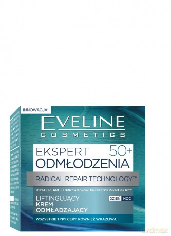 Eveline Ekspert Odmłodzenia 50+ Krem liftingujący odmładzający na dzień i noc 50 ml