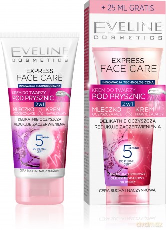 Eveline Express Face Care Krem do twarzy pod prysznic 2w1 cera sucha i naczynkowa 100 ml