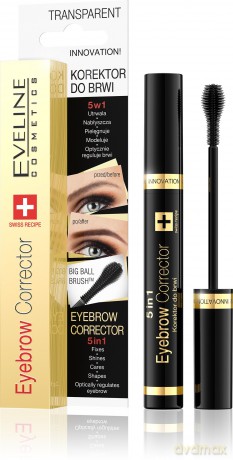 Eveline Eyebrow Corrector Korektor do brwi 5w1 transparent
