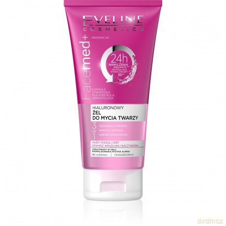 Eveline Facemed + Hialuronowy żel do mycia twarzy 3w1 150 ml