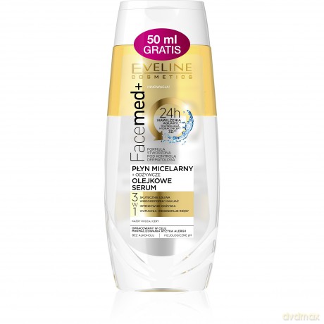 Eveline Facemed + Płyn micelarny 3w1 + Serum olejkowe do twarzy 250 ml