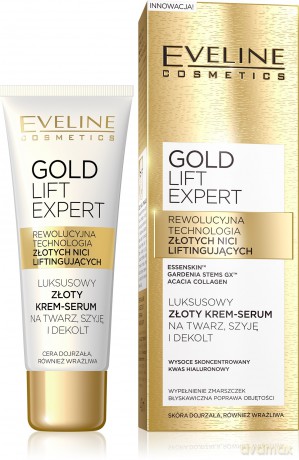 Eveline Gold Lift Expert Krem - serum na twarz,szyję i dekolt 40 ml