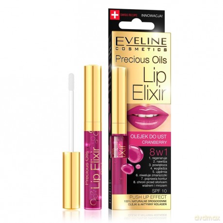 Eveline Lip Elixir Olejek do ust 8w1 nr 02 Cranberry 7ml