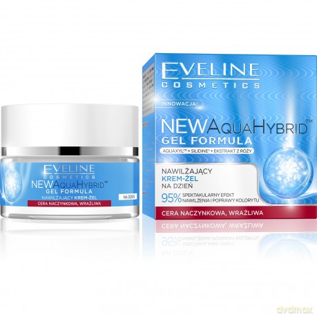 Eveline New Aqua Hybrid Gel Formula Nawilżający Krem - żel na dzień - cera naczynkowa wrażliwa 50 ml