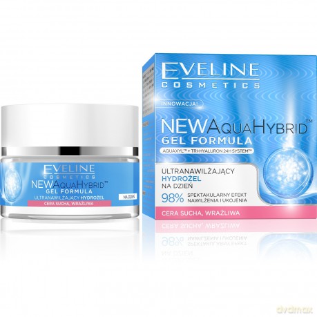 Eveline New Aqua Hybrid Gel Formula Ultranawilżający Hydrożel na dzień - cera sucha wrażliwa 50 ml
