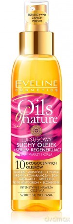 Eveline Oils of Nature Olejek suchy - Serum regenerujące do twarzy i ciała 125 ml