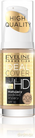 Eveline Podkład Ideal Cover Full HD matująco - kryjący nr 208 Sand 30 ml
