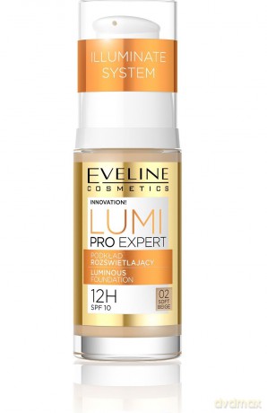 Eveline Podkład rozświetlający Lumi Pro Expert nr 02 Soft Beige 30 ml