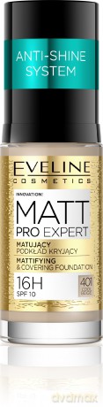 Eveline Pro Expert Matt Podkład kryjąco - matujący nr 401 Cool Beige 30 ml