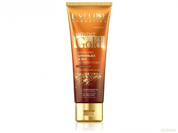 Eveline Summer Gold Samoopalacz w żelu 3w1 do twarzy i ciała - ciemna karnacja 100 ml