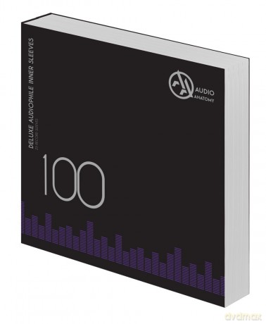Audio Anatomy: 100 White Lp - 12 Inch Inner Sleeves Audiophile Deluxe Poly-Lined Double Center Hole