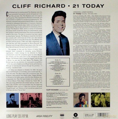 Cliff Richard: 21 Today [Winyl]