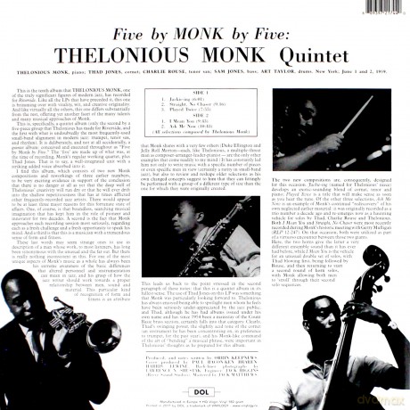 Thelonious Monk: 5 By 5 By Monk [Winyl]
