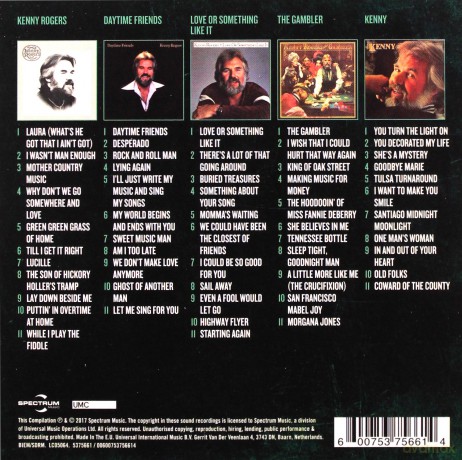 Kenny Rodgers: 5 Classics Albums [5CD]