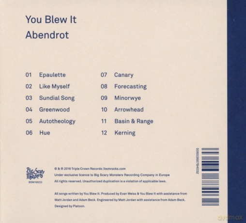 You Blew It!: Abendrot [CD]