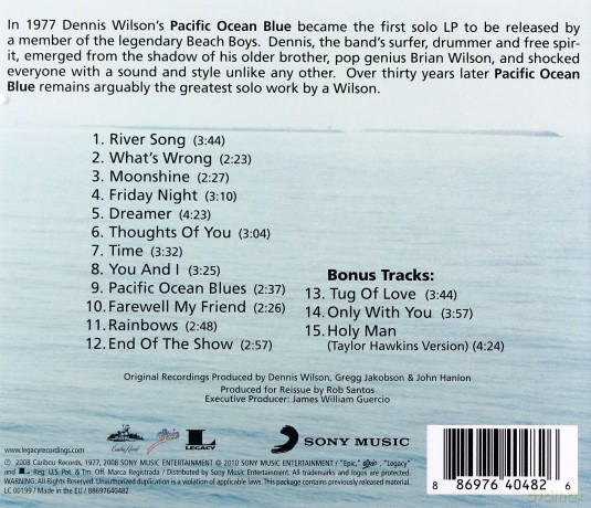 Dennis Wilson: Pacific Ocean Blue (International Only) [CD]
