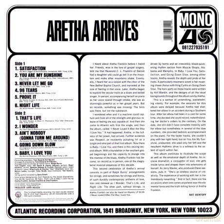 Aretha Franklin: Aretha Arrives [Winyl]