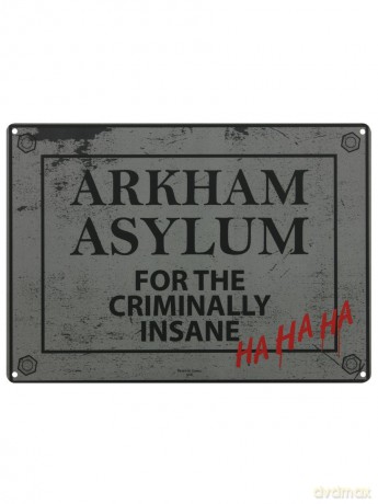 Batman: Arkham Asylum A5 Metal Wall Sign Znak