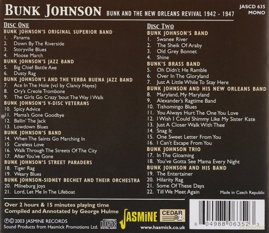 Bunk Johnson: Bunk - The New Orleans Rev [2CD]