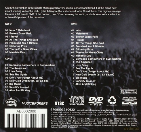 Simple Minds: Celebrate (Live From The Sse Hydro Glasgow) [2CD]