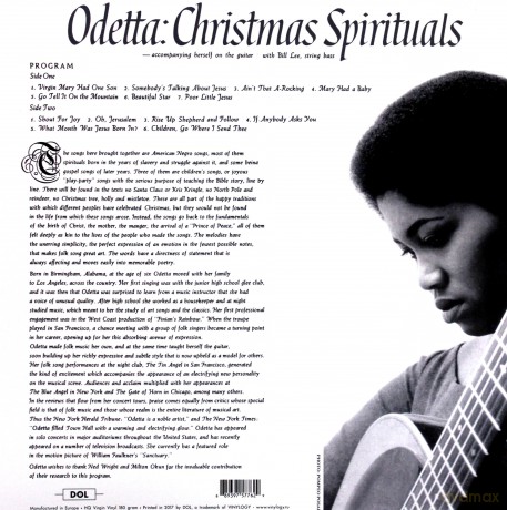 Odetta: Christmas Spiritual (Picture) [Winyl]