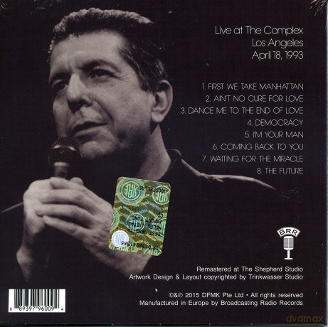 Leonard Cohen: Coming Back To You: Live At The Complex - Los Angeles 1993 [CD]