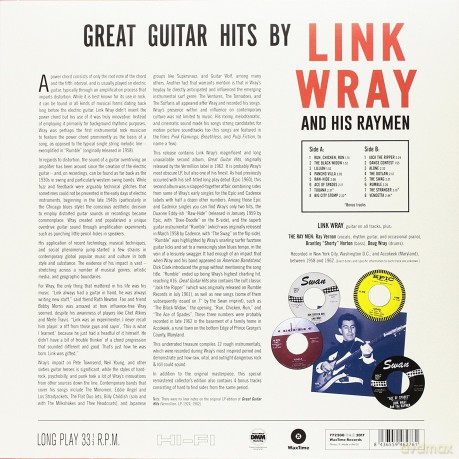 Link Wray And His Raymen: Great Guitar Hits By Link Wray And His Wraymen + 4 Bonus Tracks! [Winyl]