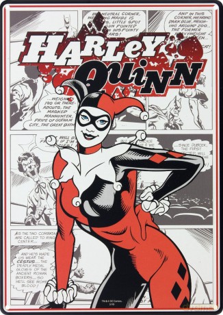Batman: Harley Quinn A5 Metal Wall Sign Znak